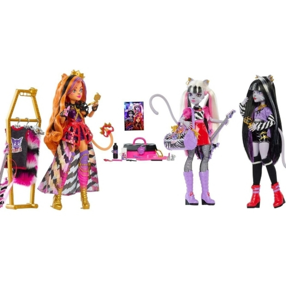 ♾️♡Monster High The Hissfits Purrsephone, Meowlody & Toralei Doll 3-Pack - Picture 4 of 7